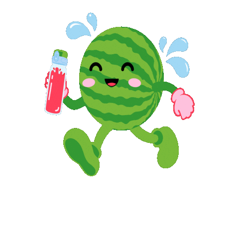 Water Bottle Running Sticker by Watermelon Board