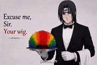 Itachi Uchiha Clown Wig GIF