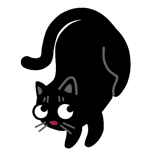 Upside Down Cat Sticker by Iconka