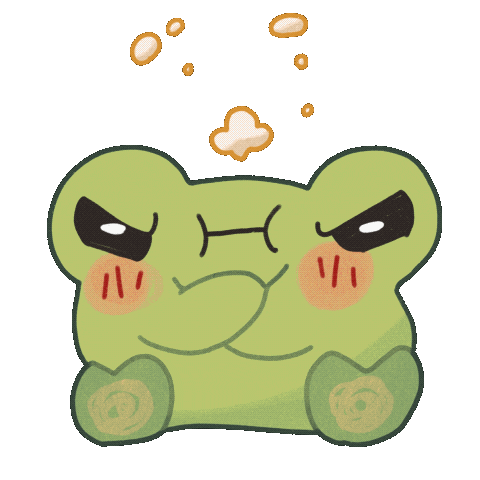 Angry Frog Sticker