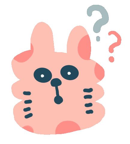 Bunny Question Sticker by Poca Poca Studio