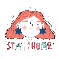 annailustracion girl home casa safe Sticker