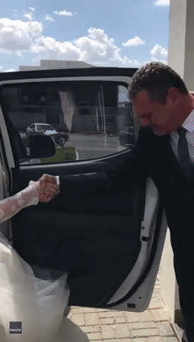 Father Overcome With Emotion On Daughter's Wedding
