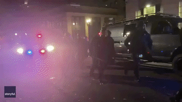 Police Chase Group Through Downtown Portland, Oregon, as Riot Declared