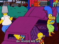 driving homer simpson GIF