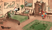 China Bed GIF by Sticky Brain Studios