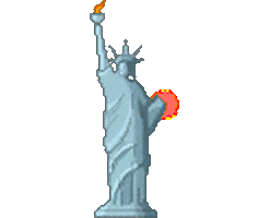 statue of liberty fireworks STICKER