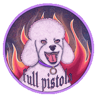 izabellu angry fire bravo poodle Sticker