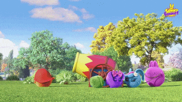 Jumping Falling Apart GIF by Sunny Bunnies