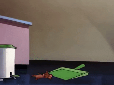 megazord13 giphygifmaker tom and jerry broom animate inanimate objects GIF