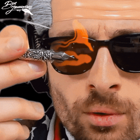 On Fire Writing GIF
