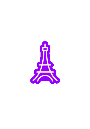 Eiffel Tower Neon Sticker by Las Vegas