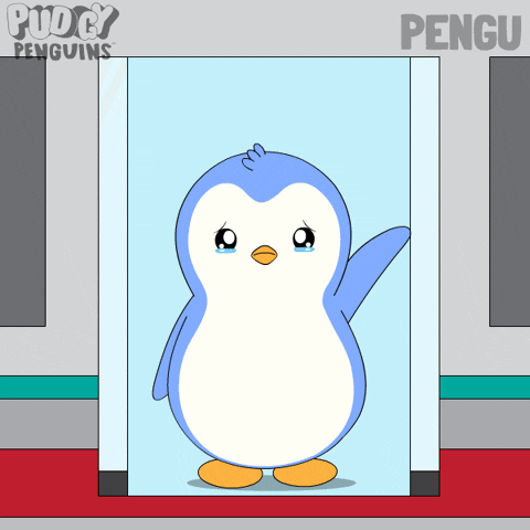 Bye Bye Goodbye GIF by Pudgy Penguins
