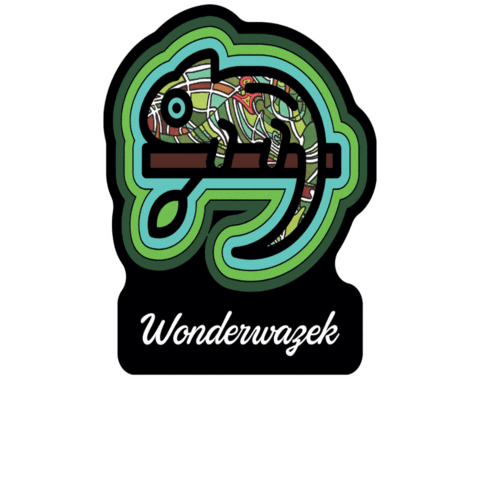 Sticker Chameleon Sticker by Wonderwazek