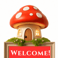Greeting Mushroom House GIF