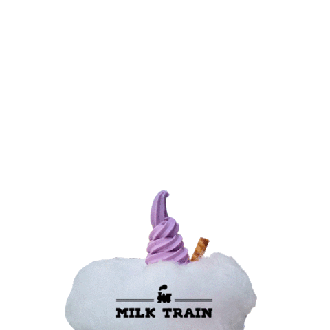 milktraincafe giphyupload hand ice cream cloud Sticker