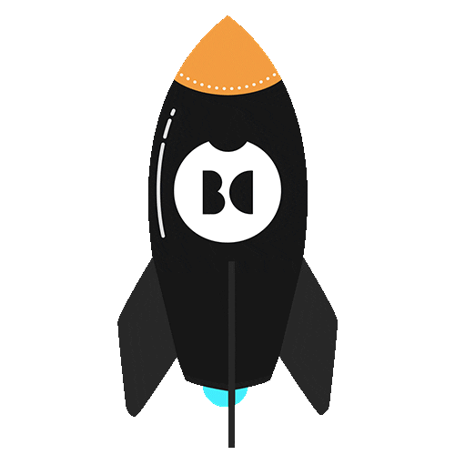 BombesCreatives giphyupload fire blue rocket Sticker