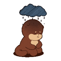 Sad Otter Sticker by OchiTheOtter