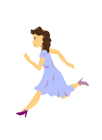 natfaye girl run running purple Sticker