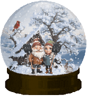 Winter Snow Globe Sticker