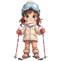 Boys Girls Snow Sticker