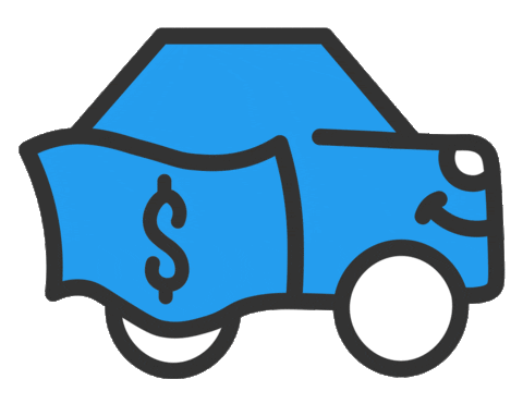 Blue Car Sticker by Michelle