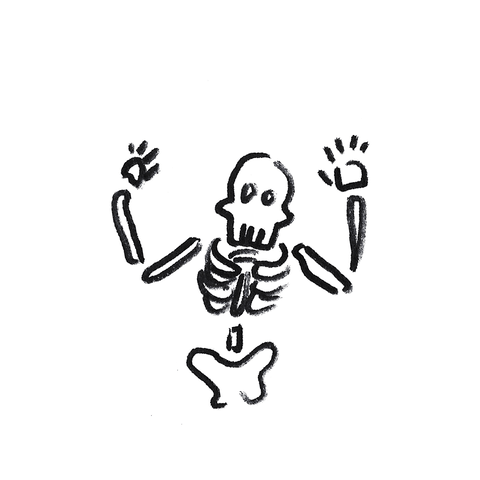 Tired Skeleton GIF by SpongeXD