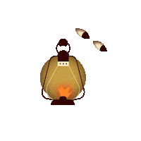 nathobn fire night dark looking Sticker