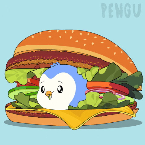 Hungry Fast Food GIF by Pudgy Penguins