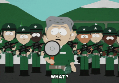 army megaphone GIF by South Park 