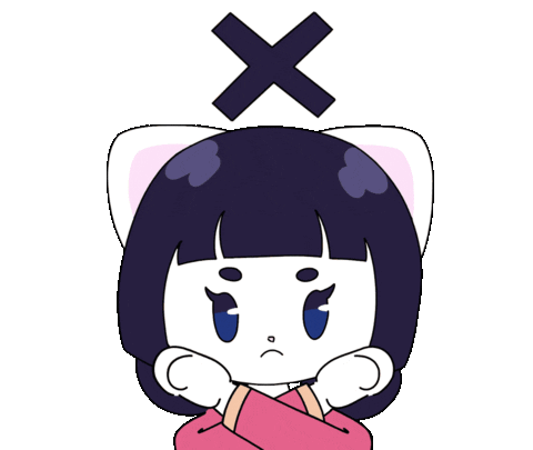 jeyi_ch giphyupload cat no kawaii Sticker
