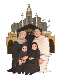 Family Makkah Sticker by Rafhi Dominic
