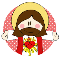 ateliermaosdemaria jesus maria saints catholic Sticker