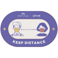 Stay Safe Take Care Sticker by Festival Mall