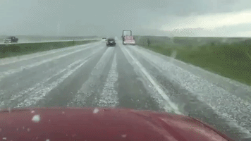 Hailstorm Pelts Vehicles in Colorado's Weld County
