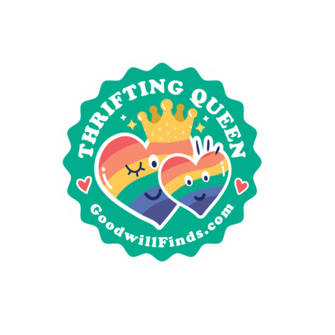 GoodwillFinds giphygifmaker shopping sustainable thrift Sticker