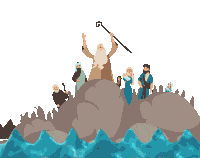 Passover Moses Sticker