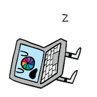 Tired Fun Sticker by Jon Burgerman