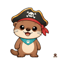 Follow Me Look Sticker by Otto the Otter by GleeSpace
