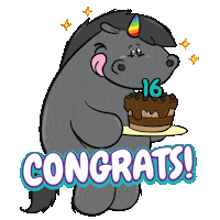 Happy Birthday Sticker by Pummeleinhorn