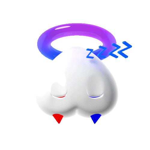 Tired 3D Sticker by BloodPop®