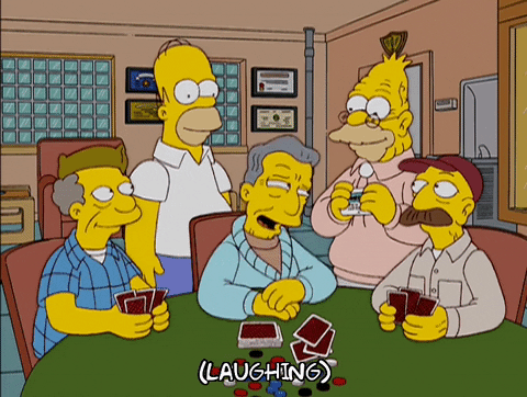 homer simpson laughing GIF