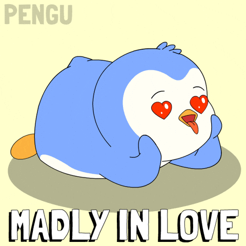 In Love Hearts GIF by Pudgy Penguins