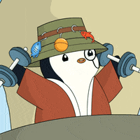 Working Out New York GIF by Pudgy Penguins
