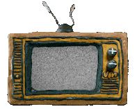 stupid_clay animation tv glitch television Sticker