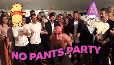 no pants party GIF by Romy