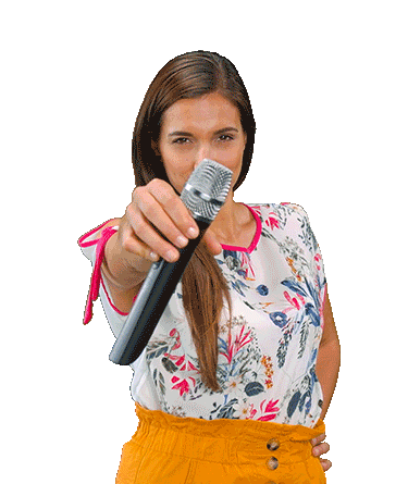 Sally Mic Drop Sticker by Sallys Welt