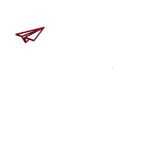 Paper Airplane Heart Sticker by IUPUI Health and Life Sciences Advising Center