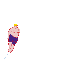 Man Flying Sticker