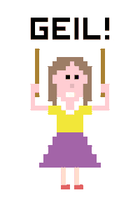 Girl Leiwand Sticker by CryptoWiener